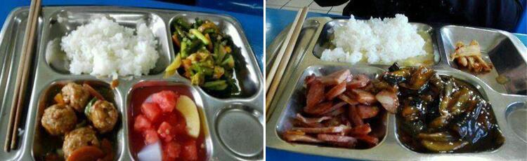 工廠食堂10元工作餐兩葷一素的飯菜是怎么樣的？